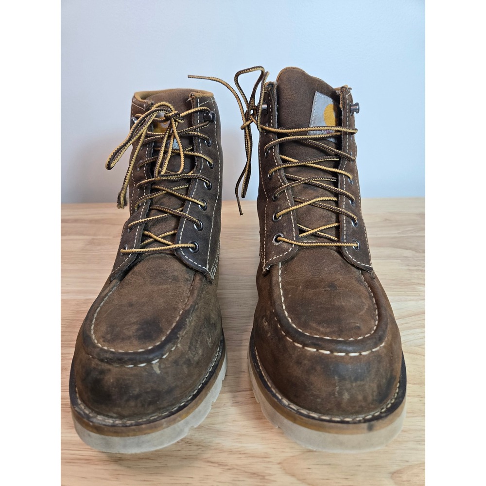 Carhartt CMW6295 Mens 7W Waterproof Composite Toe Wedge Work Boots Brown Leather